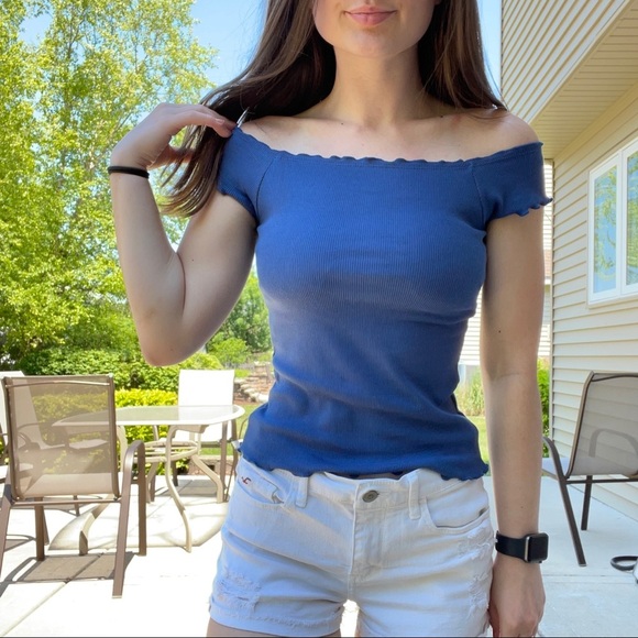 Aeropostale off-the-shoulder top - Picture 7 of 8